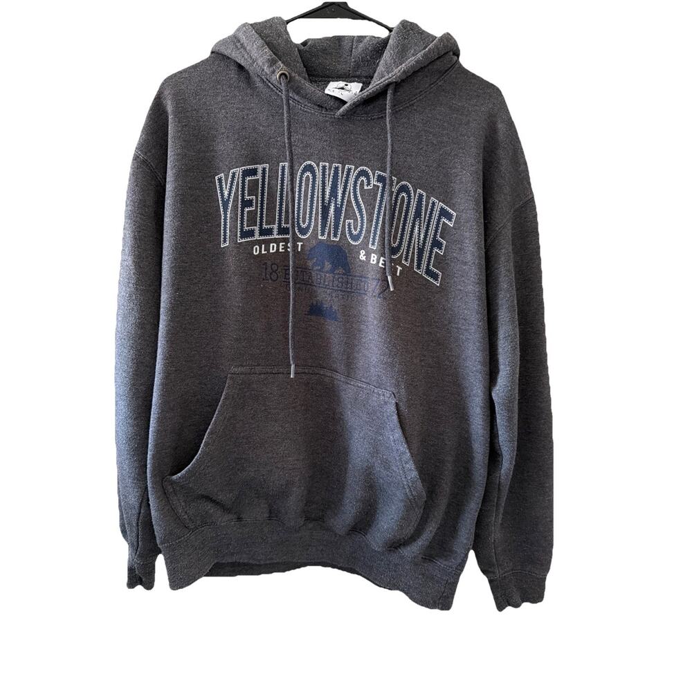 Yellowstone Hoodie | Yellowstone National Park Pullover Hoodie Unisex Sz Large